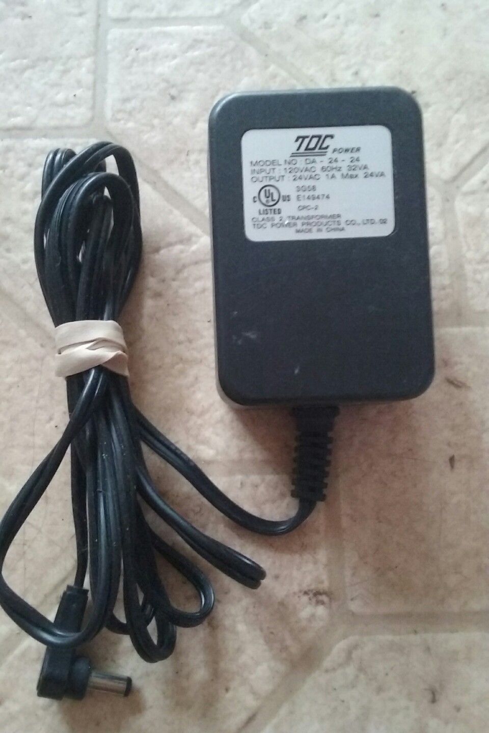 AC Adapter 24VAC 1A TDC Power DA-24-24 DA2424 TDC Power Supply Class 2 Transformer AC Adapter 24VAC 1A TDC Power DA-24-24 DA2424 TDC Power Supply Class 2 Transformer